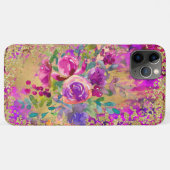 Waterverf ventilator Bouquet op frambozenroze Case-Mate iPhone Case (Achterkant (horizontaal))