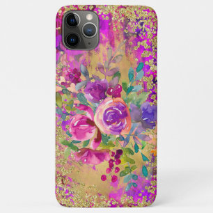 Waterverf ventilator Bouquet op frambozenroze Case-Mate iPhone Case