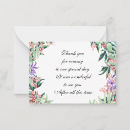 Waterverf ventilator - Hartelijk dank - kaart Notitiekaartje