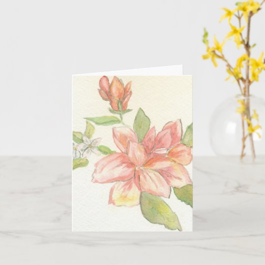 Waterverf ventilator kaart (Gele Bloem)