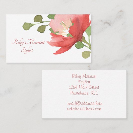 Waterverf ventilator visitekaartje (Voorkant / Achterkant)