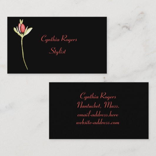 Waterverf ventilator visitekaartje (Voorkant / Achterkant)