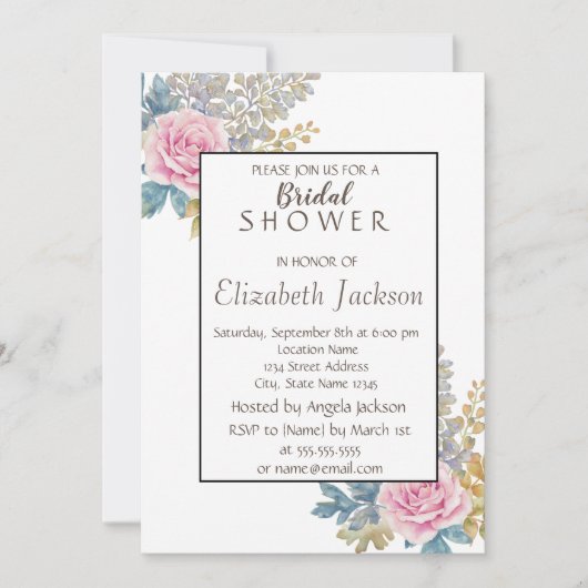 Waterverf ventilator, Vrijgezellenfeest Glitter Kaart (Voorkant)