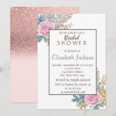 Waterverf ventilator, Vrijgezellenfeest Glitter Kaart (Voorkant / Achterkant)