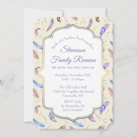 Waterverf Ventilatorgezinshereniging Kaart (Voorkant)