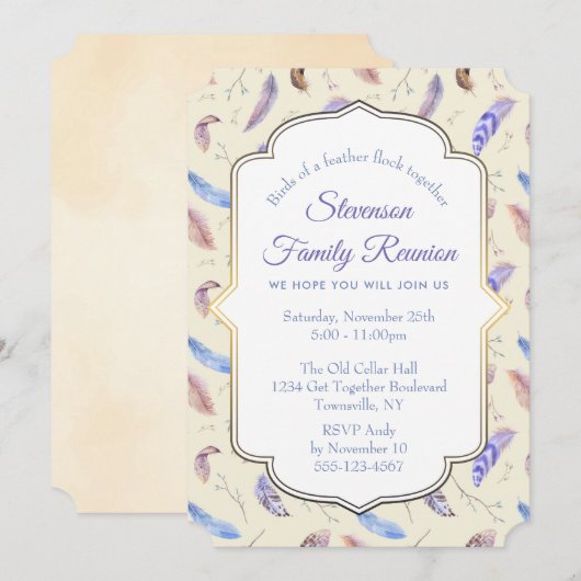 Waterverf Ventilatorgezinshereniging Kaart (Voorkant / Achterkant)