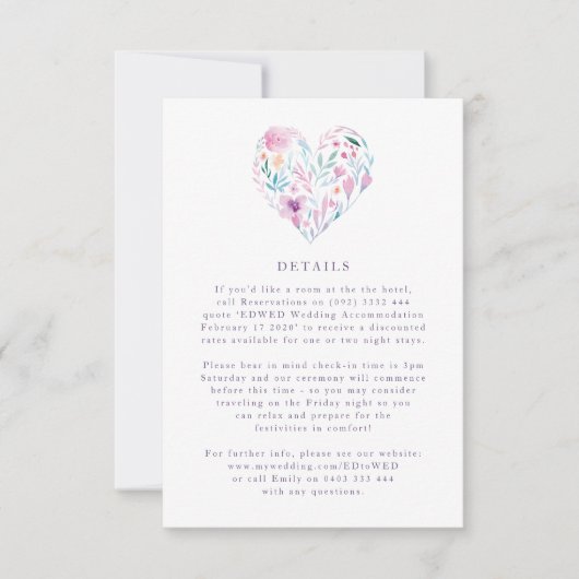 Waterverf ventilatorhart RSVP kaartje (Voorkant)