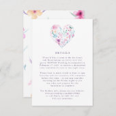 Waterverf ventilatorhart RSVP kaartje (Voorkant / Achterkant)