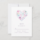 Waterverf ventilatorhart RSVP kaartje (Voorkant)