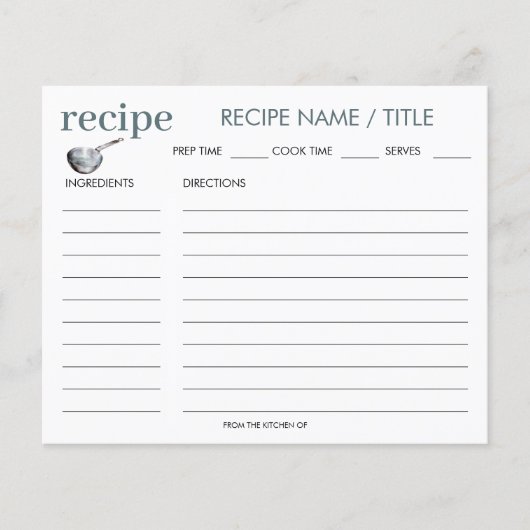 Waterverf  ventilatorpannen Kaart (Voorkant)