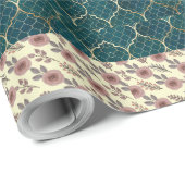 Waterverf ventilatorpatroon cadeaupapier (Rol Hoek)