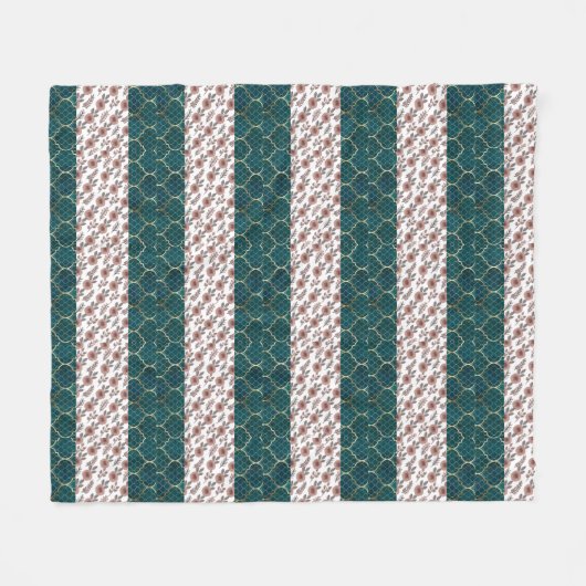 Waterverf ventilatorpatroon fleece deken (Voorkant (Horizontaal))