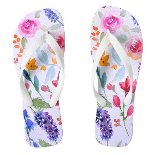 Waterverf ventilatorpatroon teenslippers (Voetbed)