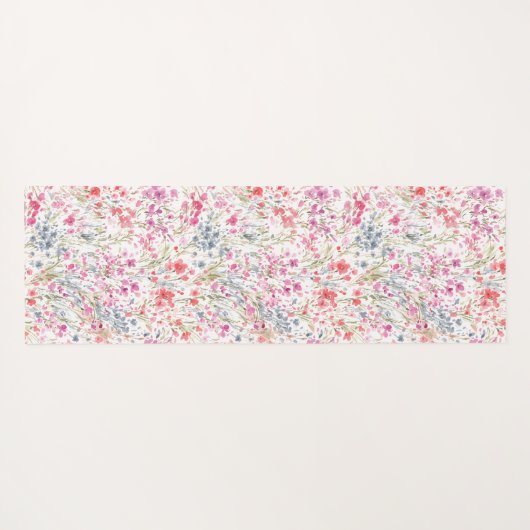 Waterverf ventilatorpatroon yogamat (Achterkant (horizontaal))