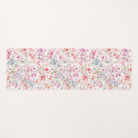 Waterverf ventilatorpatroon yogamat (Voorkant (horizontaal))