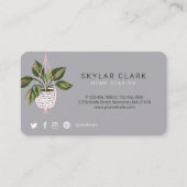 Waterverf Veranderen van Plant Basket Home Staging Visitekaartje (Achterkant)