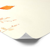 Waterverf verbrande Oranje herfstbladeren Poster (Hoek)