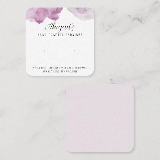 Waterverf Verdien kaart Vierkante Visitekaartje (Voorkant / Achterkant)