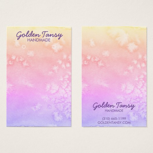 Waterverf Verdien Ketting juwelen-kaart Visitekaartje (Voorkant /achterkant)