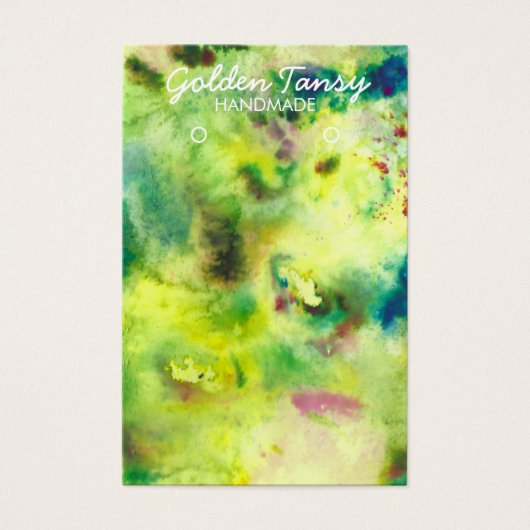 Waterverf Verdien Ketting juwelen-kaart Visitekaartje (Voorkant)