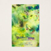 Waterverf Verdien Ketting juwelen-kaart Visitekaartje (Achterkant)