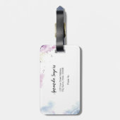 Waterverf veren bagagelabel (Achterkant verticaal)