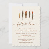 Waterverf veren Boho Herfst Vrijgezellenfeest Kaart (Voorkant)