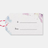 Waterverf veren cadeaulabel (Achterkant Horizontaal)