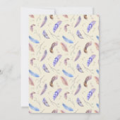 Waterverf veren en bladeren kaart (Achterkant)