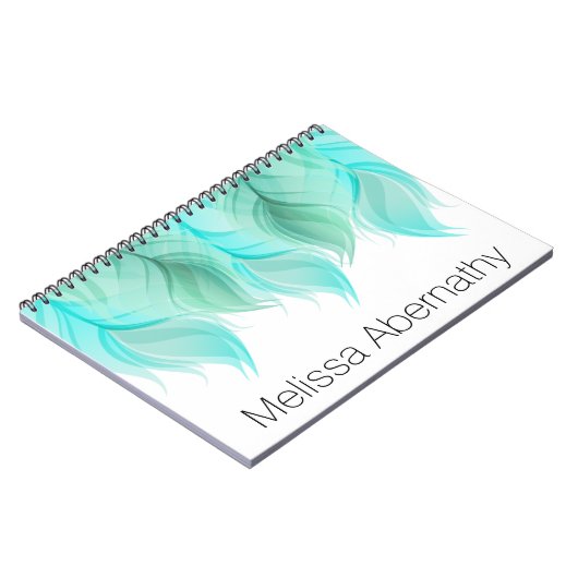 Waterverf veren gepersonaliseerd notitieboek (Linkerzijde)