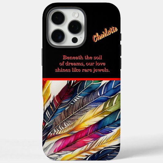 Waterverf veren in harmonie Case-Mate iPhone case (Achterkant)