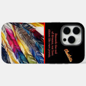 Waterverf veren in harmonie Case-Mate iPhone case (Achterkant (horizontaal))