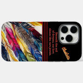 Waterverf veren in harmonie Case-Mate iPhone case (Achterkant (horizontaal))