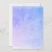 Waterverf Veren op Blauwe Paarse Bachelorette Kaart (Achterkant)