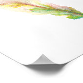 Waterverf veren schilderij van ©Lorena Depante Poster (Hoek)