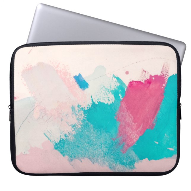 Waterverf Verf Abstract Laptop Sleeve (Voorkant)