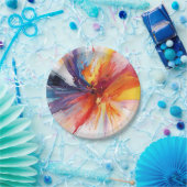 Waterverf verf Abstracte explosie Papieren Bordje (Feest)