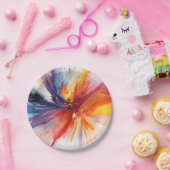 Waterverf verf Abstracte explosie Papieren Bordje (Feest)