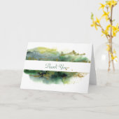 Waterverf verf achtergrond dank u kaart (Gele Bloem)