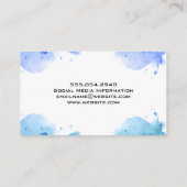 Waterverf verf | Artistieke harten Pattern Busine Visitekaartje (Achterkant)