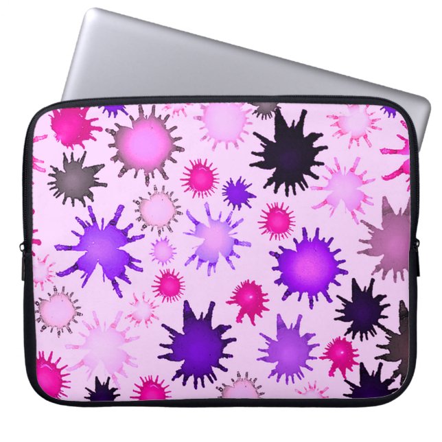 Waterverf Verf Blotter Laptop Sleeve (Voorkant)