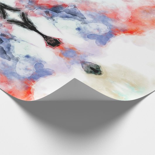 waterverf verf cadeaupapier (Hoek)