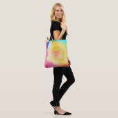 Waterverf verf, meerkleurige Canvas tas (Op model)