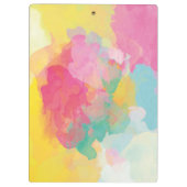 Waterverf Verf Roze Geel Blauw Deeg Klembord (Achterkant)