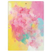 Waterverf Verf Roze Stempelbloemen Klembord (Achterkant)