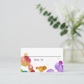 Waterverf verf splat Trouwtafel No. Plaatskaartje (Staand voorkant)