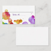 Waterverf verf splat Trouwtafel No. Plaatskaartje (Voorkant / Achterkant)