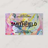 Waterverf Verf Splatter Color Trendy Visitekaartje (Voorkant)