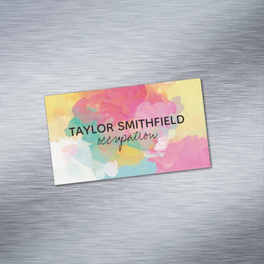 Waterverf Verf Splatter Magnetisch Visitekaartje (Voorbeeld)