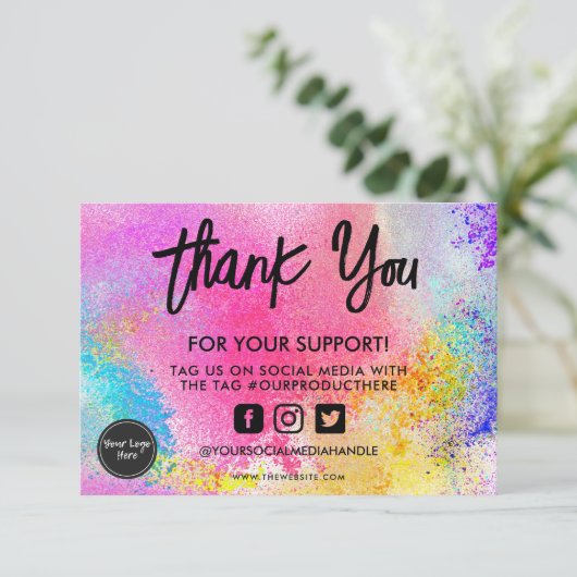 Waterverf Verf Splatter Media invoegen (Staand voorkant)